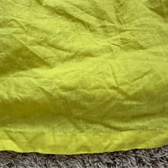New York & Co Yellow Linen Blend Off The Shoulder Shift Dress Womens Size Medium - Picture 9 of 16